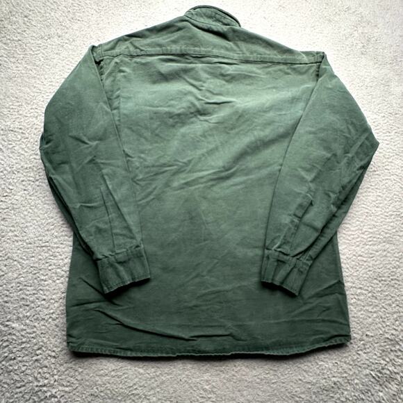 Vintage Codet Heavy Flannel Long Sleeve Shirt Mens Medium Button Up Cotton Green - Picture 11 of 12